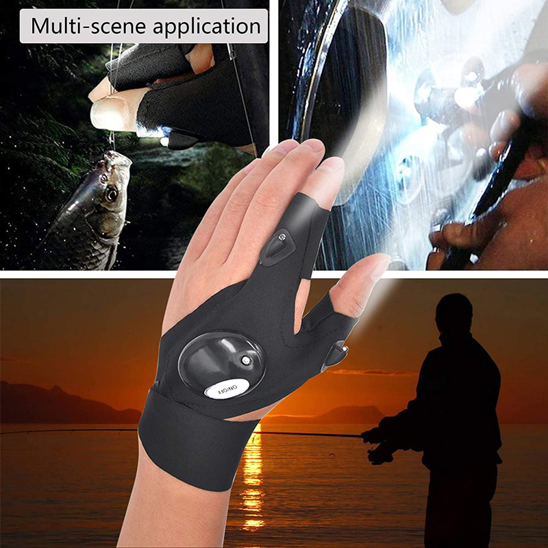 Fingerless Glove LED Flashligh - Spearfishing Glove recension och pris